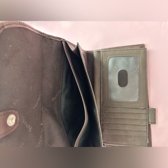 Rolfs Vintage Brown Genuine Leather Checkbook Wallet Organizer Clutch - Picture 6 of 10